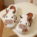 Cozy Cow Plush Slippers ✅
